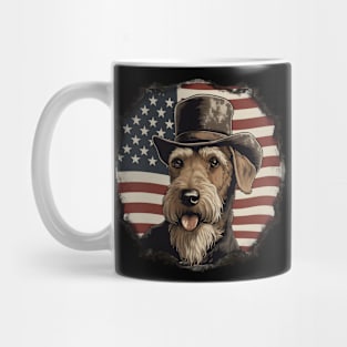 Patriotic Airedale Terrier Mug